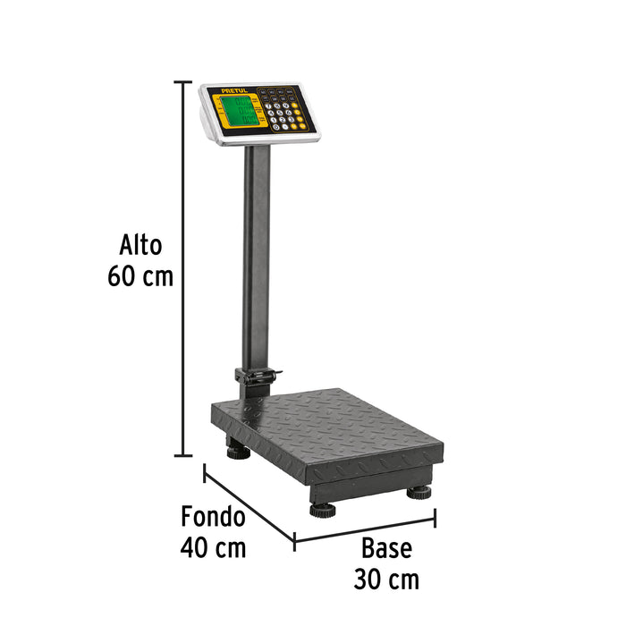 Báscula capacidad 100 kg romana de resorte, Pretul 21255 BAS-100P