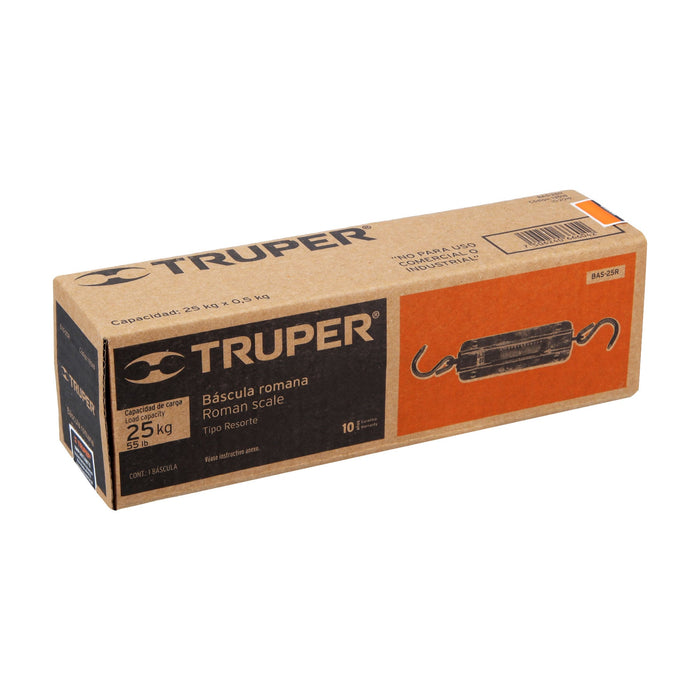 Báscula capacidad 25 kg romana de resorte, Truper 13518 BAS-25R
