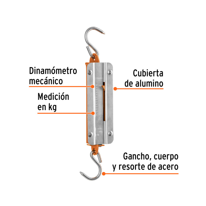 Báscula capacidad 25 kg romana de resorte, Truper 13518 BAS-25R