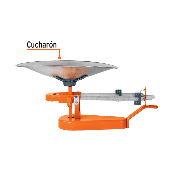 Báscula capacidad 2 kg mecánica con cucharón, Truper 17082 BAS-2M