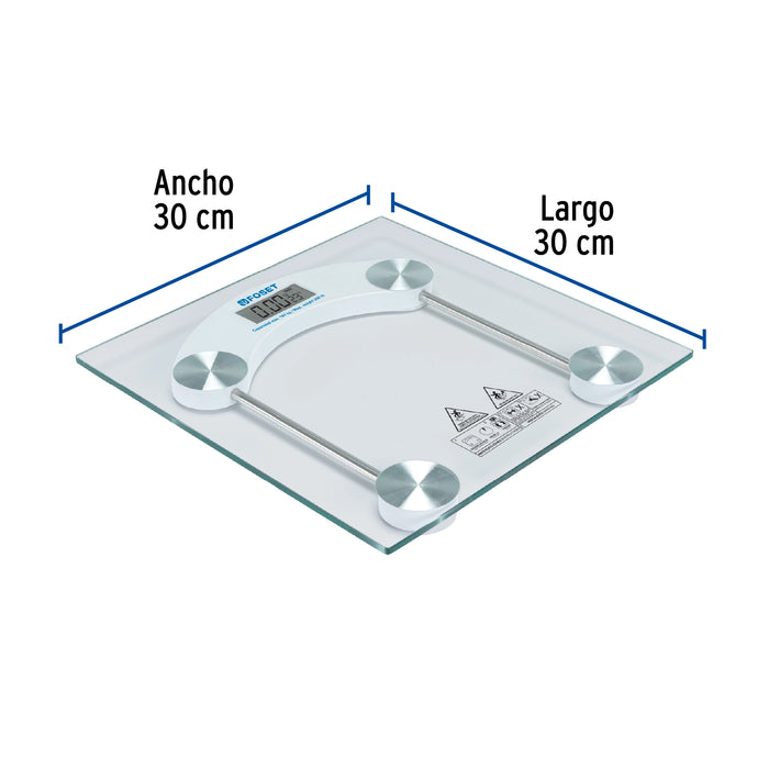 Báscula digital 180kg para baño, Foset 48526 BASC-180T
