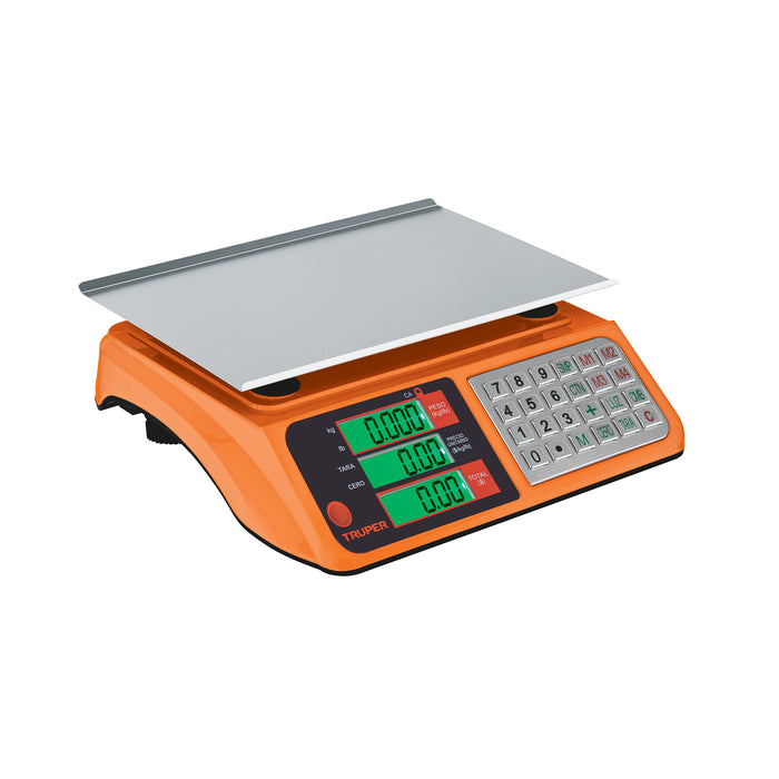 Báscula electrónica multifunciones 40 kg USB, Truper 103131 BASE-40U
