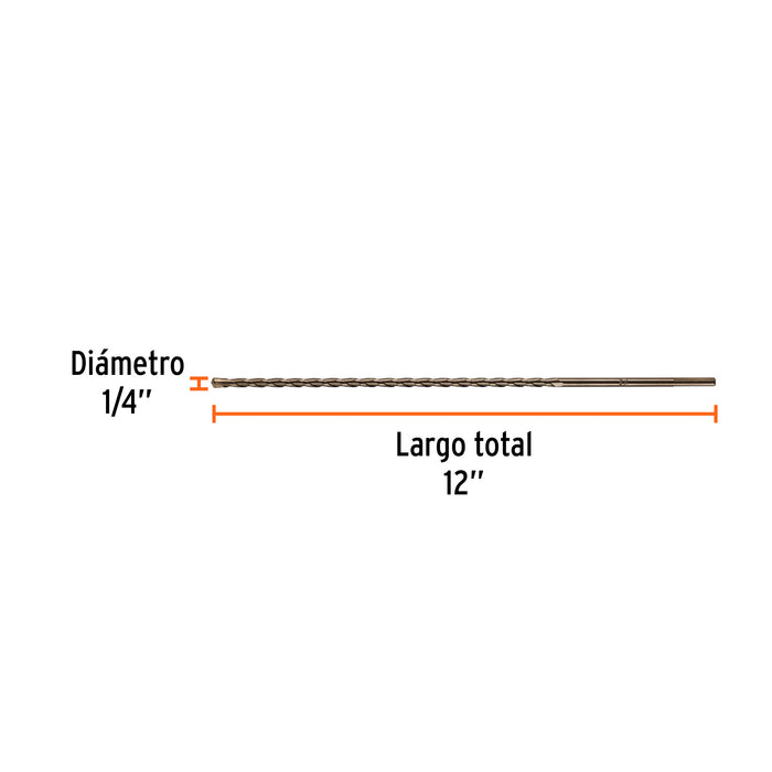 Broca para concreto de 1/4 x 12', Truper Código: 11209