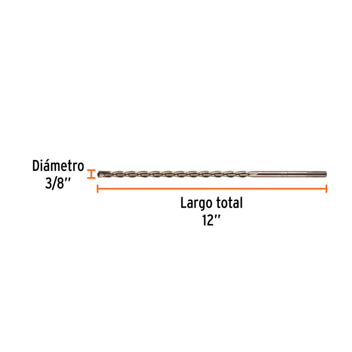 Broca para concreto de 3/8 x 12', Truper Código: 11227