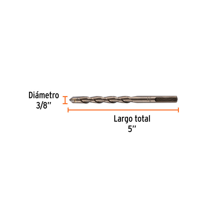 Broca para concreto de 3/8 x 5', Truper Código: 11221