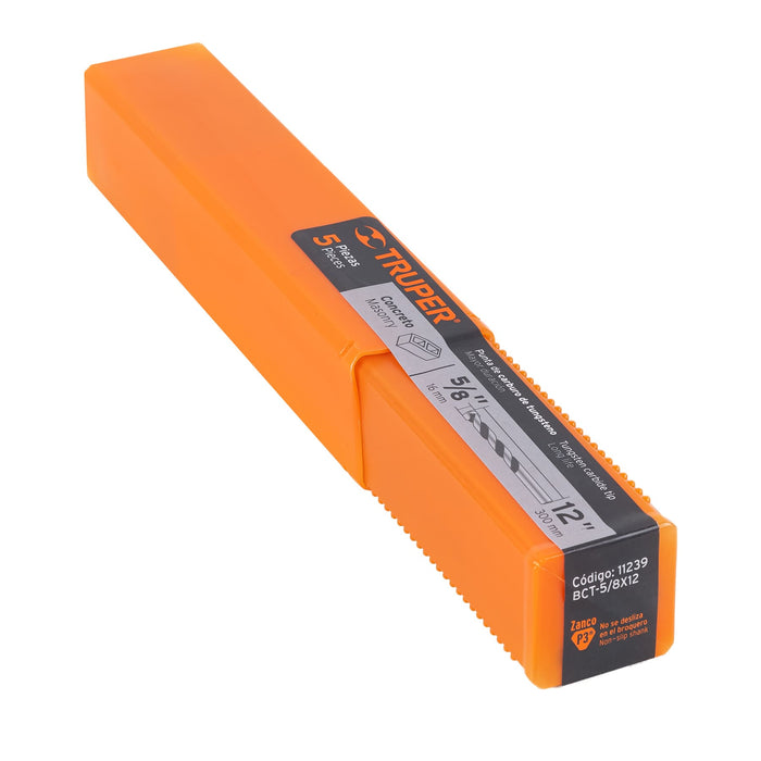 Broca para concreto de 5/8 x 12', Truper Código: 11239