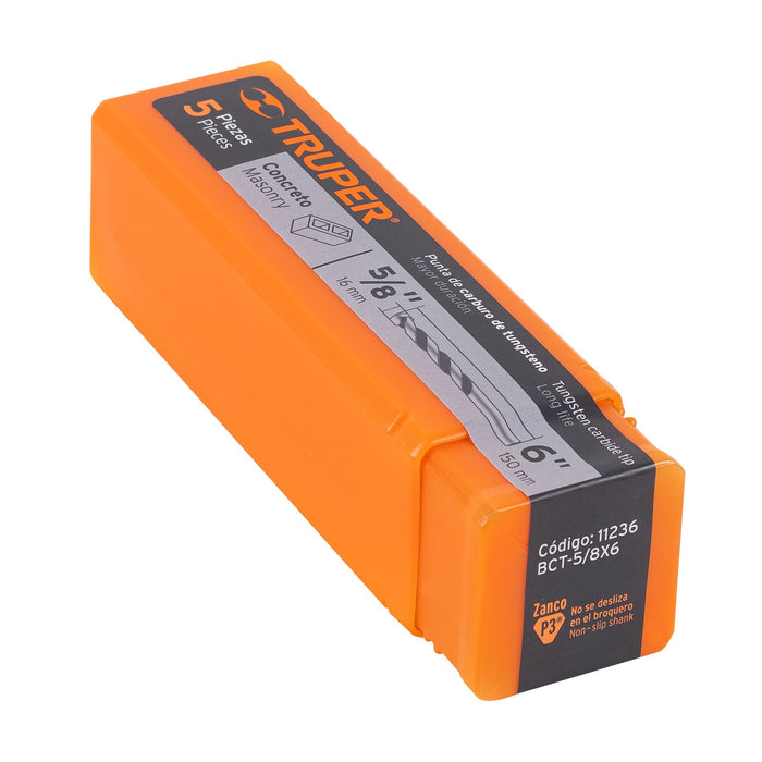 Broca para concreto de 5/8 x 6', Truper Código: 11236