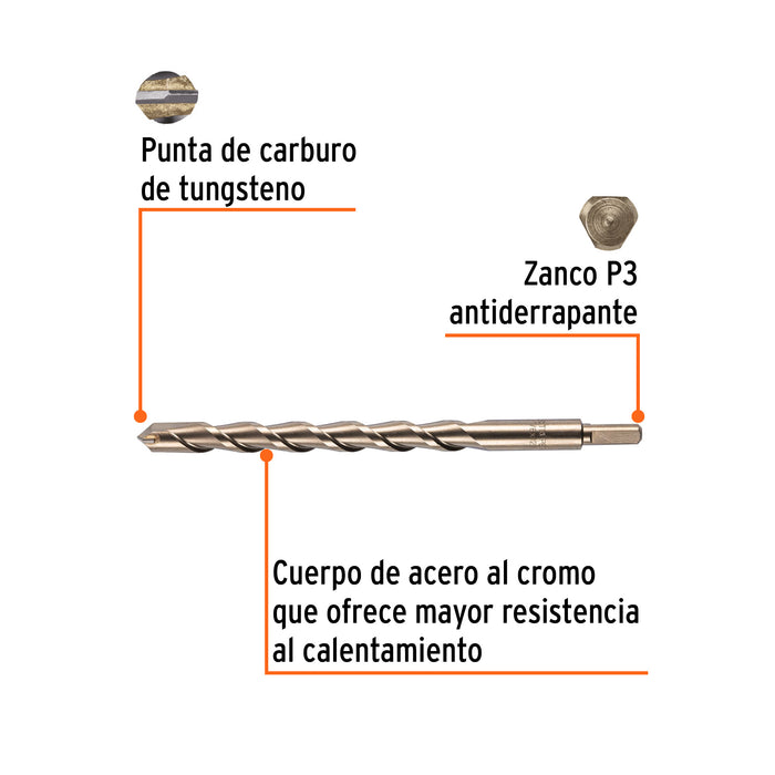 Broca para concreto de 7/8 x 12', Truper Código: 11251