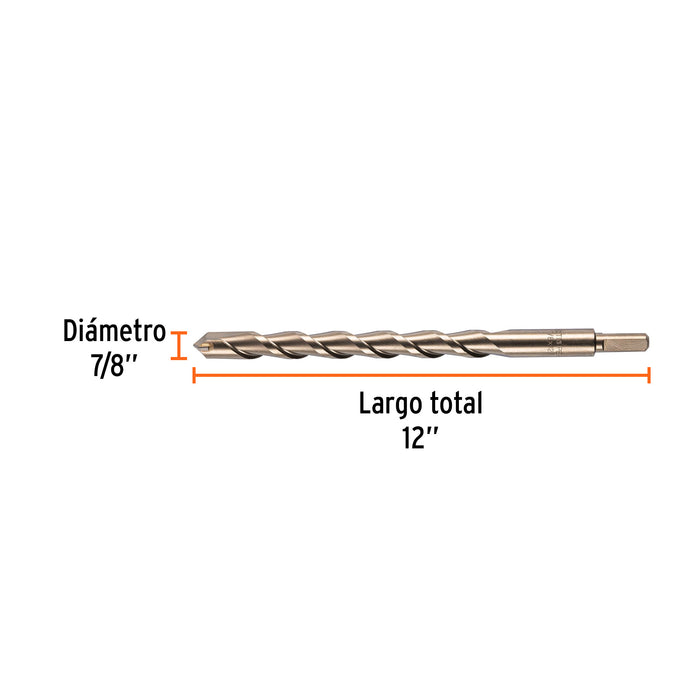 Broca para concreto de 7/8 x 12', Truper Código: 11251
