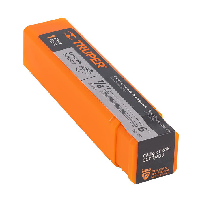 Broca para concreto de 7/8 x 6', Truper Código: 11248