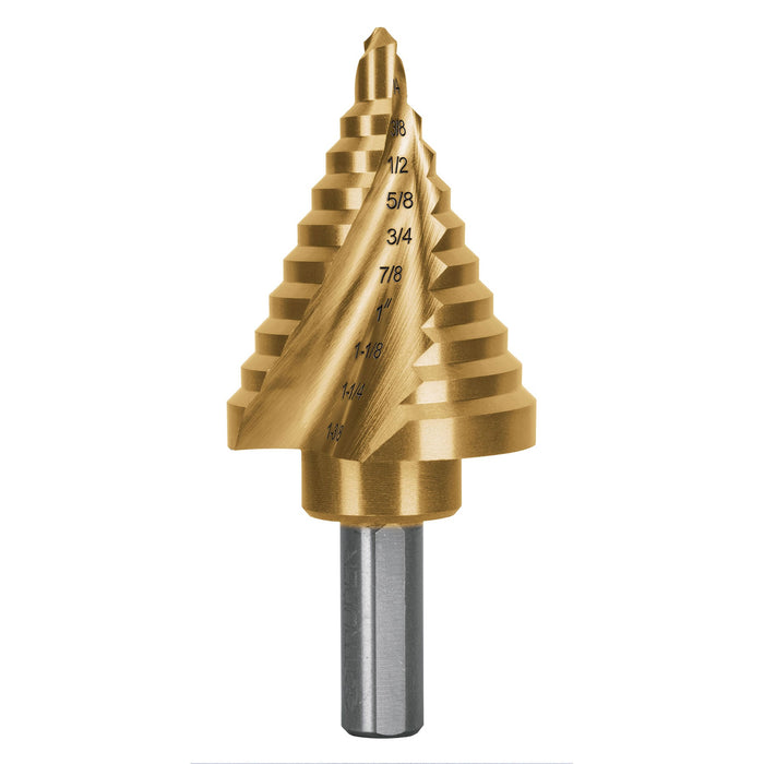 Broca escalonada óxido negro 10escalones 1/4 a 1-3/8',Truper 12126 BES-10