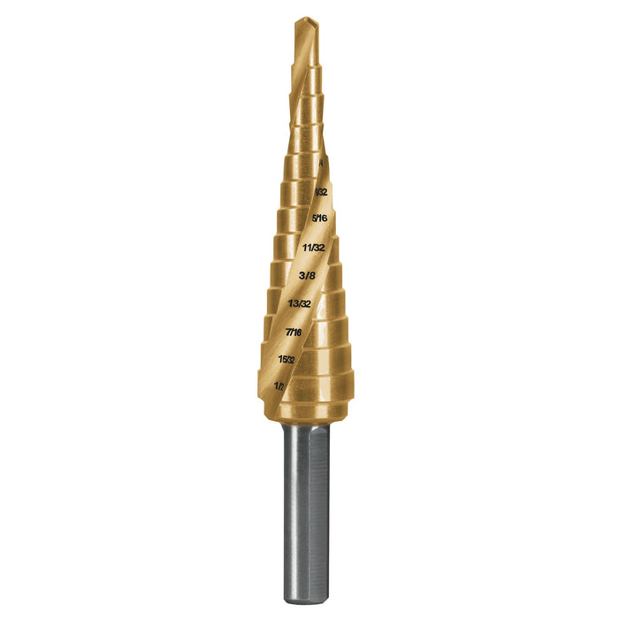 Broca escalonada óxido negro 13 escalones 1/8' a 1/2',Truper 12122 BES-13