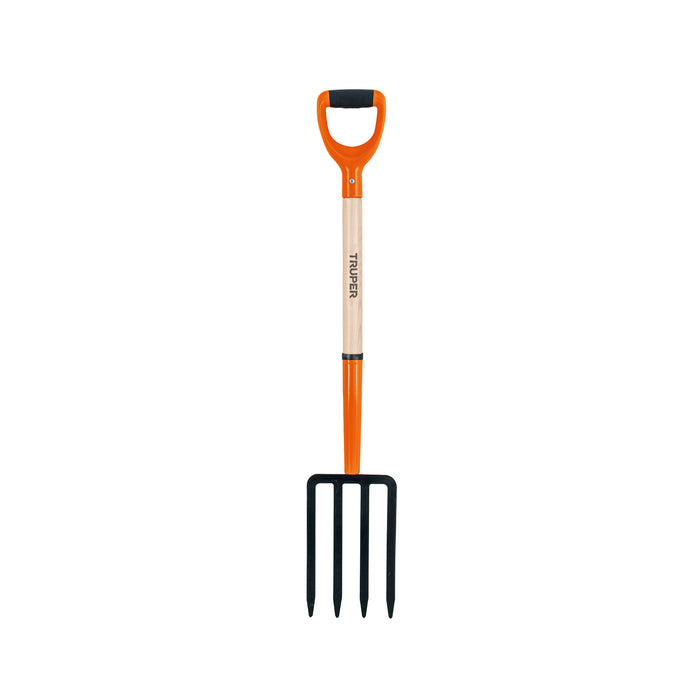 Bieldo para jardín, 4 dientes, mgo 29', puño 'Y', Truper 11018 BJ-4P