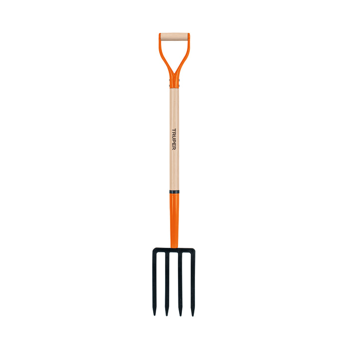 Bieldo para jardín, 4 dientes, mgo 34', puño 'Y', Truper 11021 BJ-4