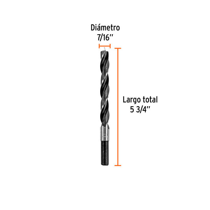 Broca con punta centradora para madera 7/16', Truper Código: 101695