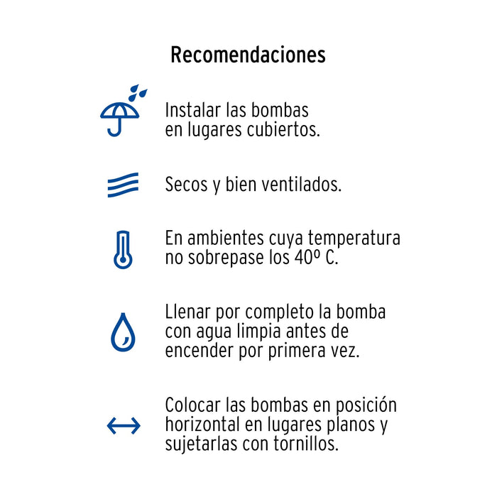 Bomba periférica 1/2 HP, altura máxima 25 m, Foset 49877  BOAP-1/2F