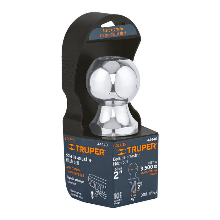 Bola de arrastre para remolque, 2', 3500 lb, Truper 44440 BOLA-35