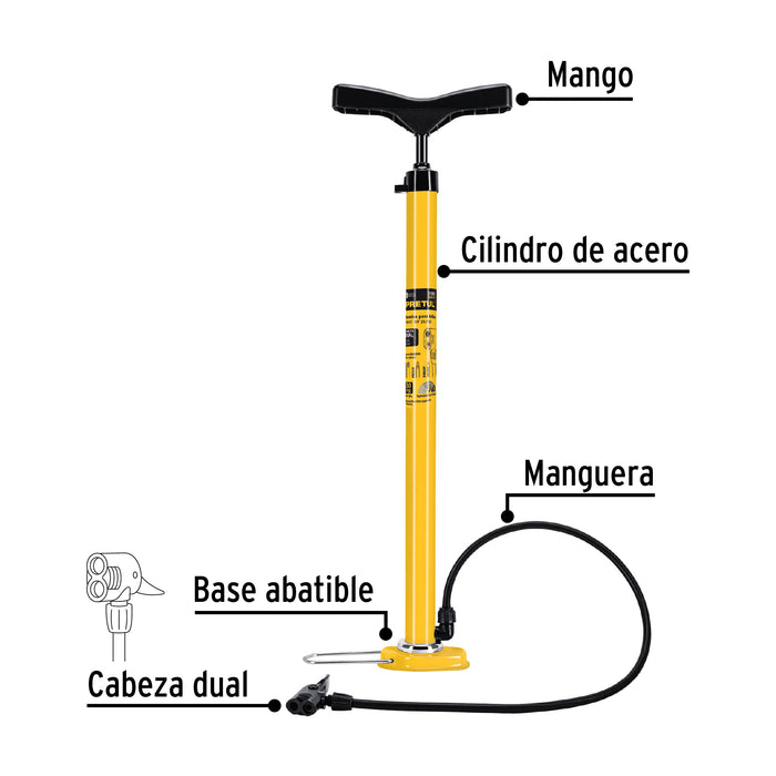 Bomba manual para inflar, 80 PSI, Pretul 21690 BOM-P