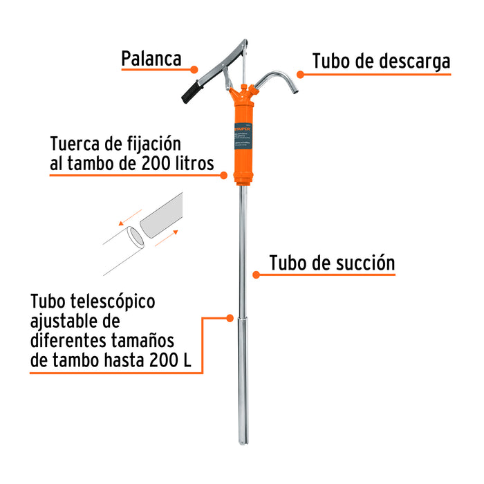 Bomba extractora de aceites con palanca, Truper 16857 BOMEX-31