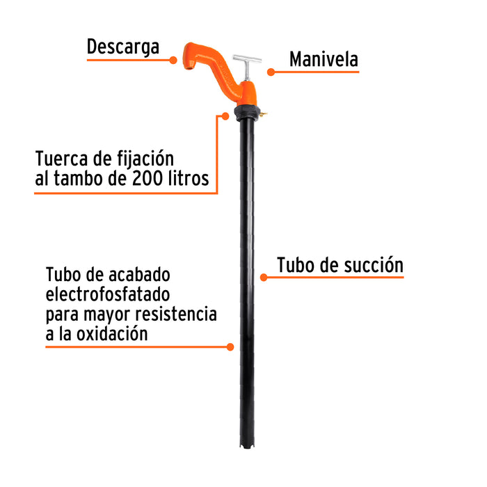 Bomba extractora de solventes con manija tipo 'T', Truper 16853 BOMEX-35