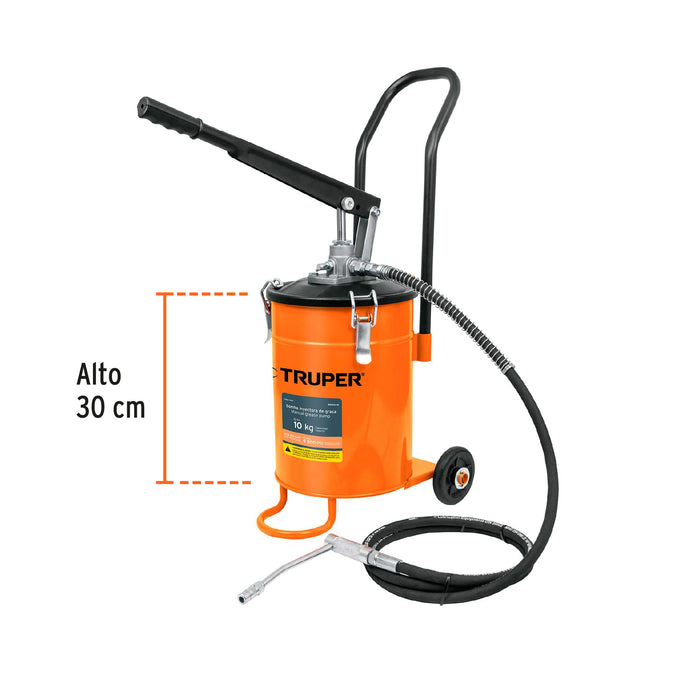 Bomba inyectora de grasa, 10 kg, Truper 16867 BOMIN-10