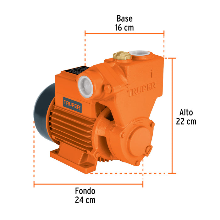 Bomba periférica autocebante 1/2 HP, Truper Código: 12780