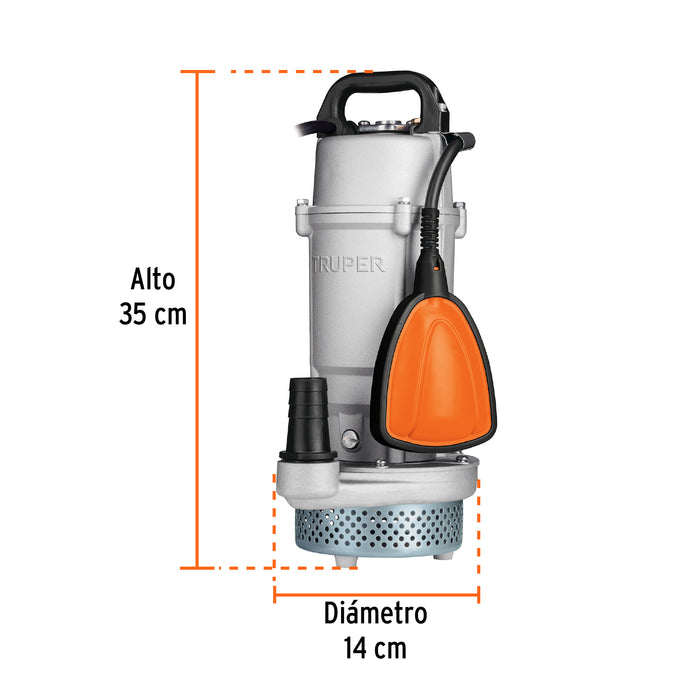 Bomba sumergible metálica para agua limpia uso rudo 1/2 HP Código: 15001