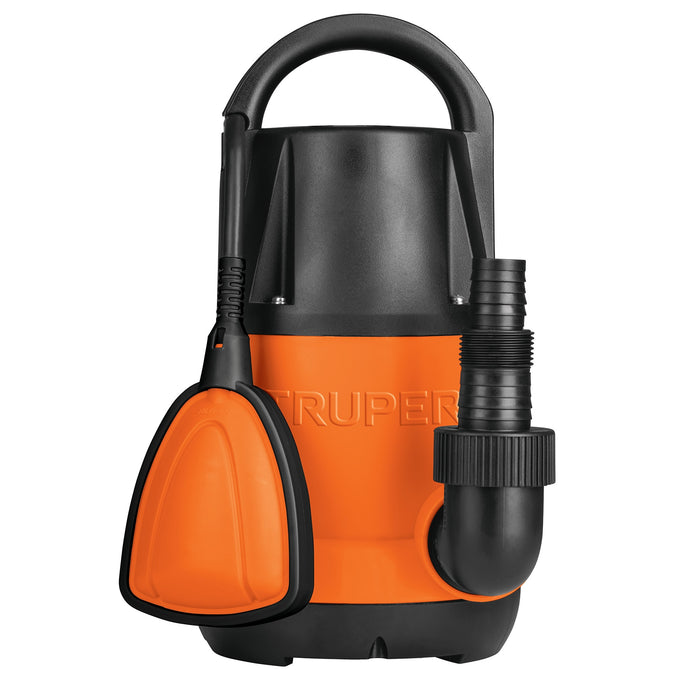 Bomba sumergible plástica, 1/2 HP para agua limpia, Truper Código: 12601