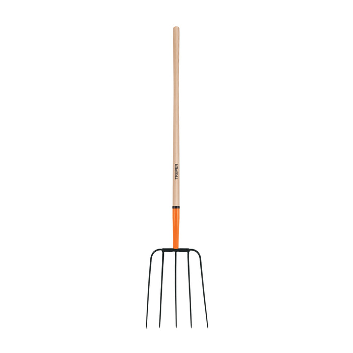 Bieldo para paja, 5 dientes, mgo largo 48', Truper 11006 BPJ-5