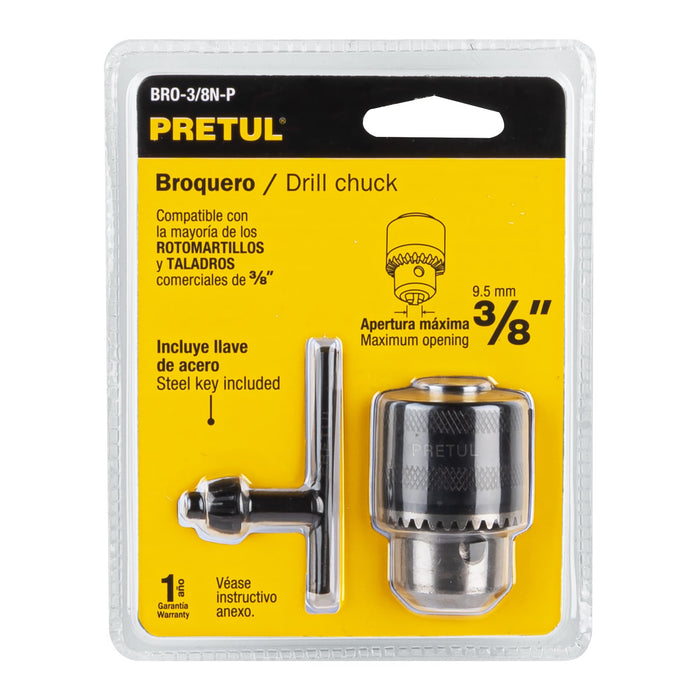 Broquero de 3/8' con llave, Pretul 27037