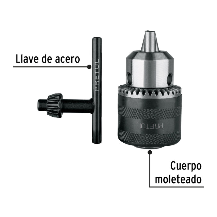 Broquero de 3/8' con llave, Pretul 27037
