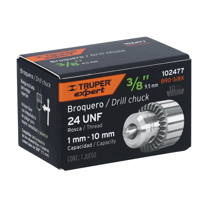 Broquero uso rudo con llave, 3/8', Truper Código: 102477