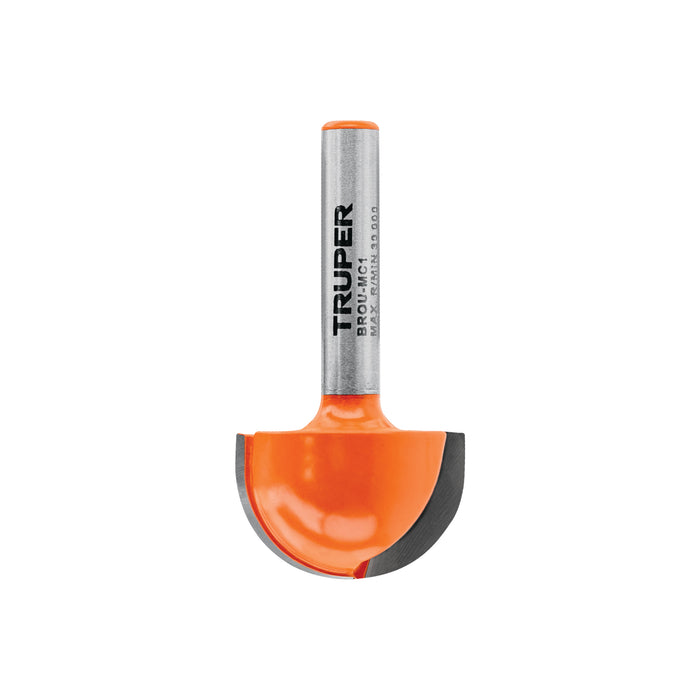 Broca para router, media caña, 1', Truper 102723 BROU-MC1