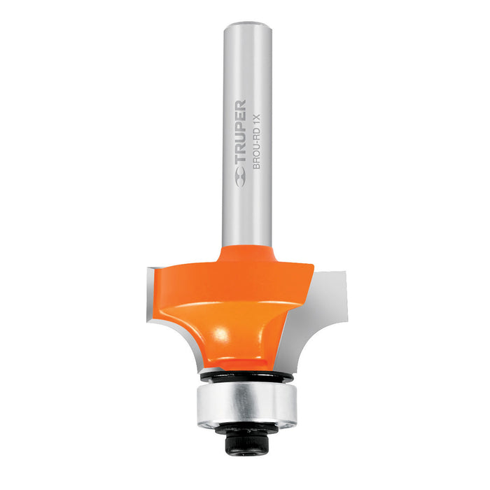 Broca para router, redondeado, 1' con balero, Truper 11469 BROU-RD1X
