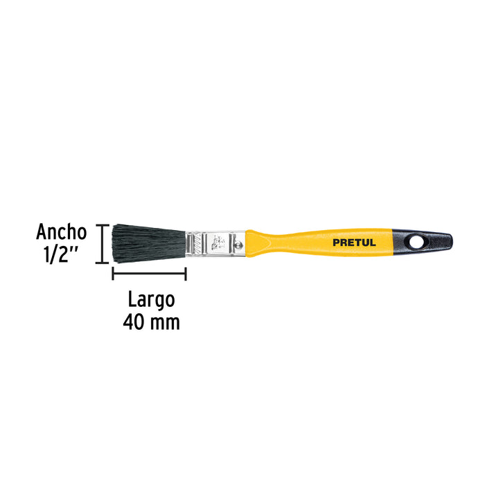 Brocha uso general de 1/2' con mango de plástico, Pretul 21532