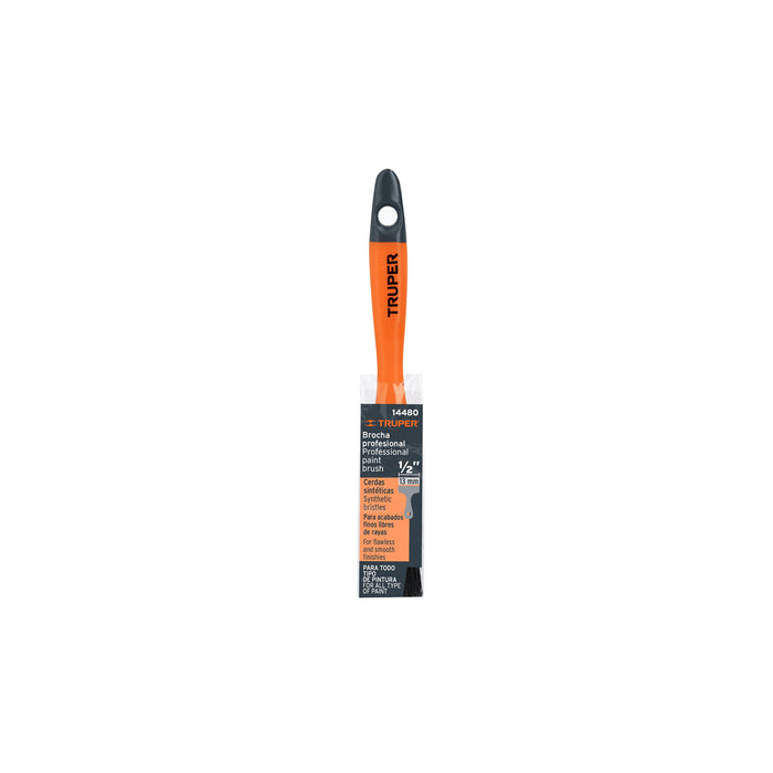 Brocha profesional de 1/2' con mango de plástico, Truper Código: 14480