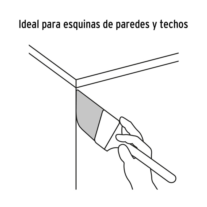 Brocha cerdas sintéticas 2-1/2' corte angular, mango madera Código: 13340