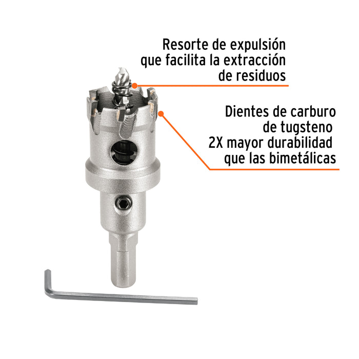 Brocasierra de carburo de tungsteno, 1-1/8', Truper 103215 BSC-1-1/8