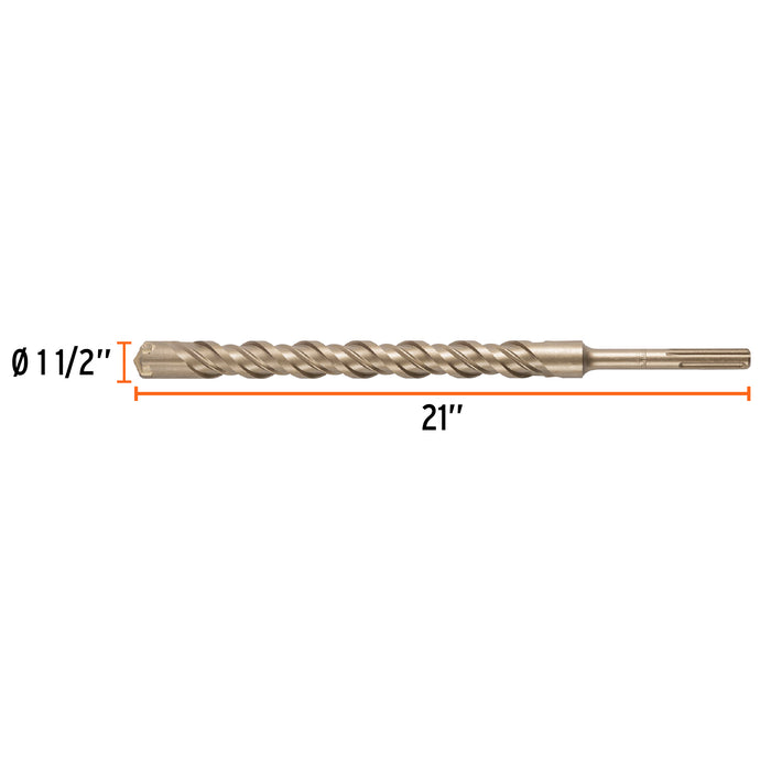 Broca SDS Ma x de 1-1/2 x 21', Truper Código: 101469