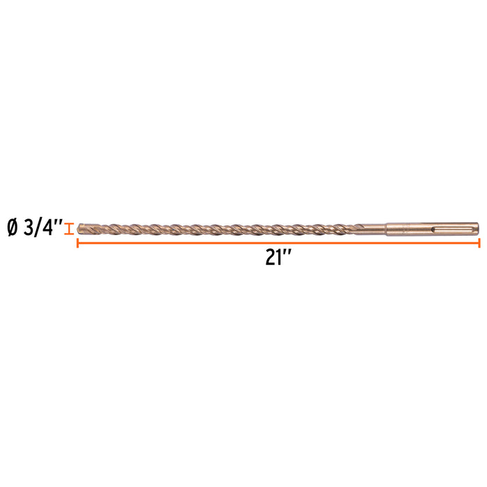 Broca SDS Ma x de 3/4 x 21', Truper Código: 101436
