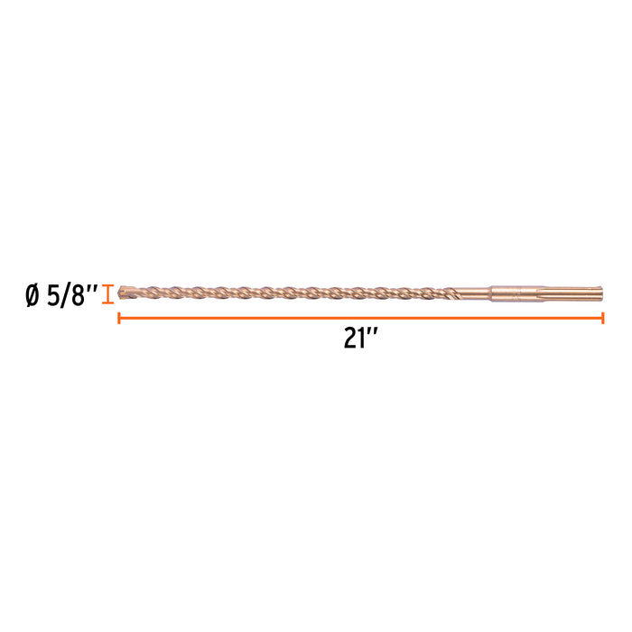 Broca SDS Ma x de 5/8 x 21', Truper Còdigo: 101433