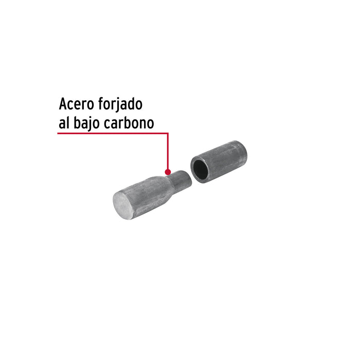 Bisagra tubular soldable de 1/2', Hermex 44636
