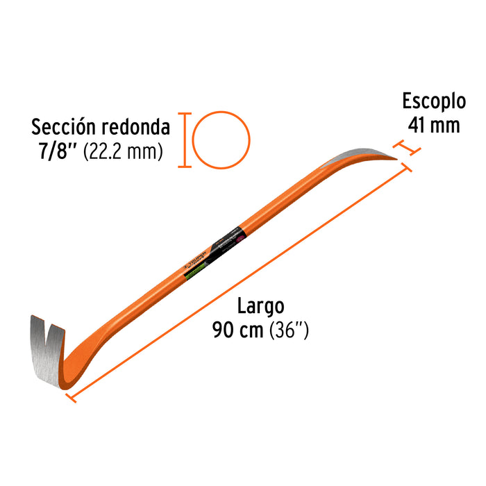 Barreta de uña de 7/8' x 90 cm, Truper Expert 102671 BU-90X