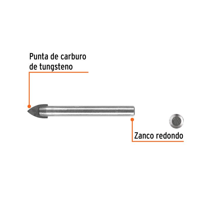 Broca para vidrio y azulejo de 1/2', Truper Código: 11705