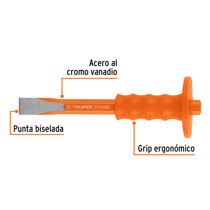 Cincel de corte frío de 1 X 10', Truper 12163 C-1X10