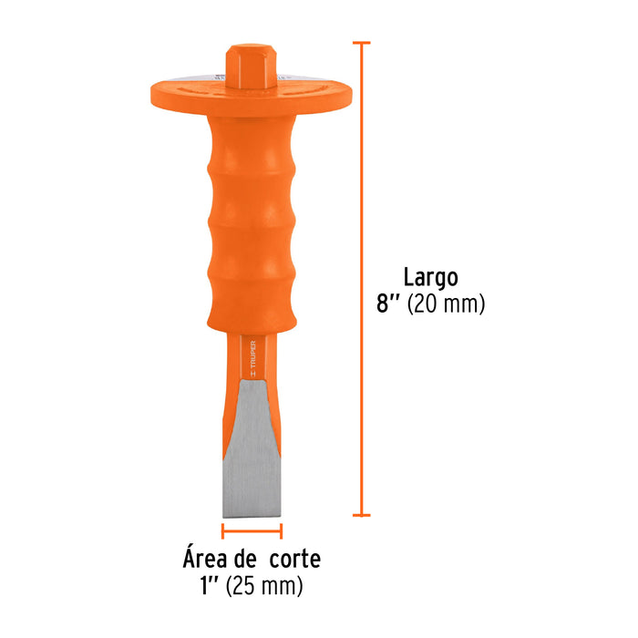 Cincel de corte frío 1 x 8' con grip, Truper 12276 C-1X8G