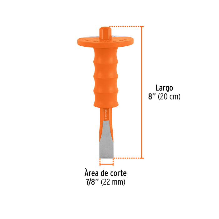Cincel de corte frío 3/4 x 8' con grip, Truper Código: 12278