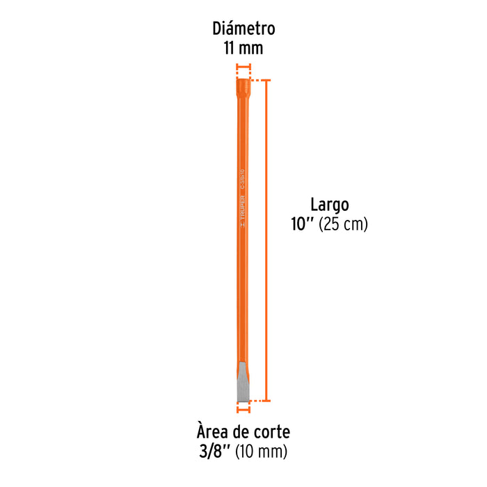 Cincel de corte frío de 3/8 X 10', Truper Còdigo: 12112