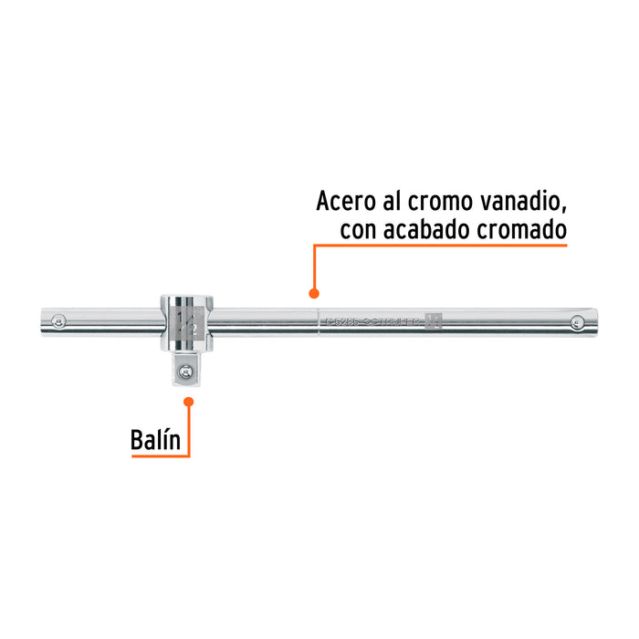 Barra corrediza para dados cuadro 1/2', Truper 13432 C-5285