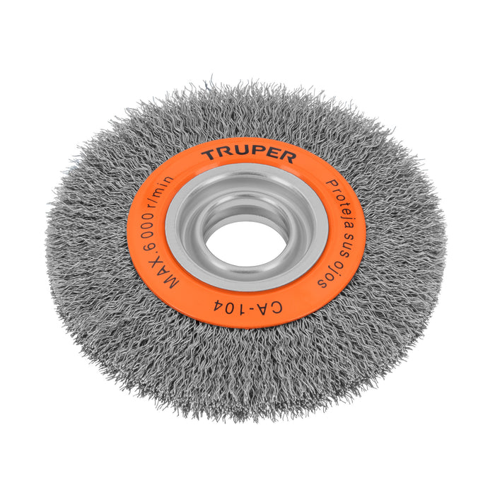Carda alambre ondulado 6' x 3/4' para esmeril, Truper 11520 CA-104